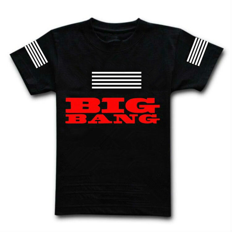 BIGBANG权志龙MV同款T恤 应援服 黑白色横纹短袖圆领男女款T恤