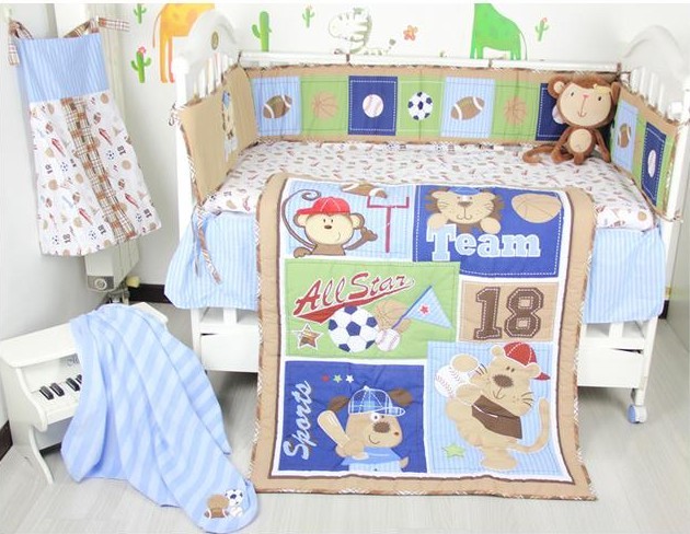 Carter's卡特婴儿床品套件男宝卡通六件套新生儿床上用品套装包邮