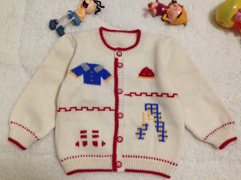 纯手工编织宝宝毛衣儿童毛衣新款婴儿手编女 羊毛开衫 针织衫包邮