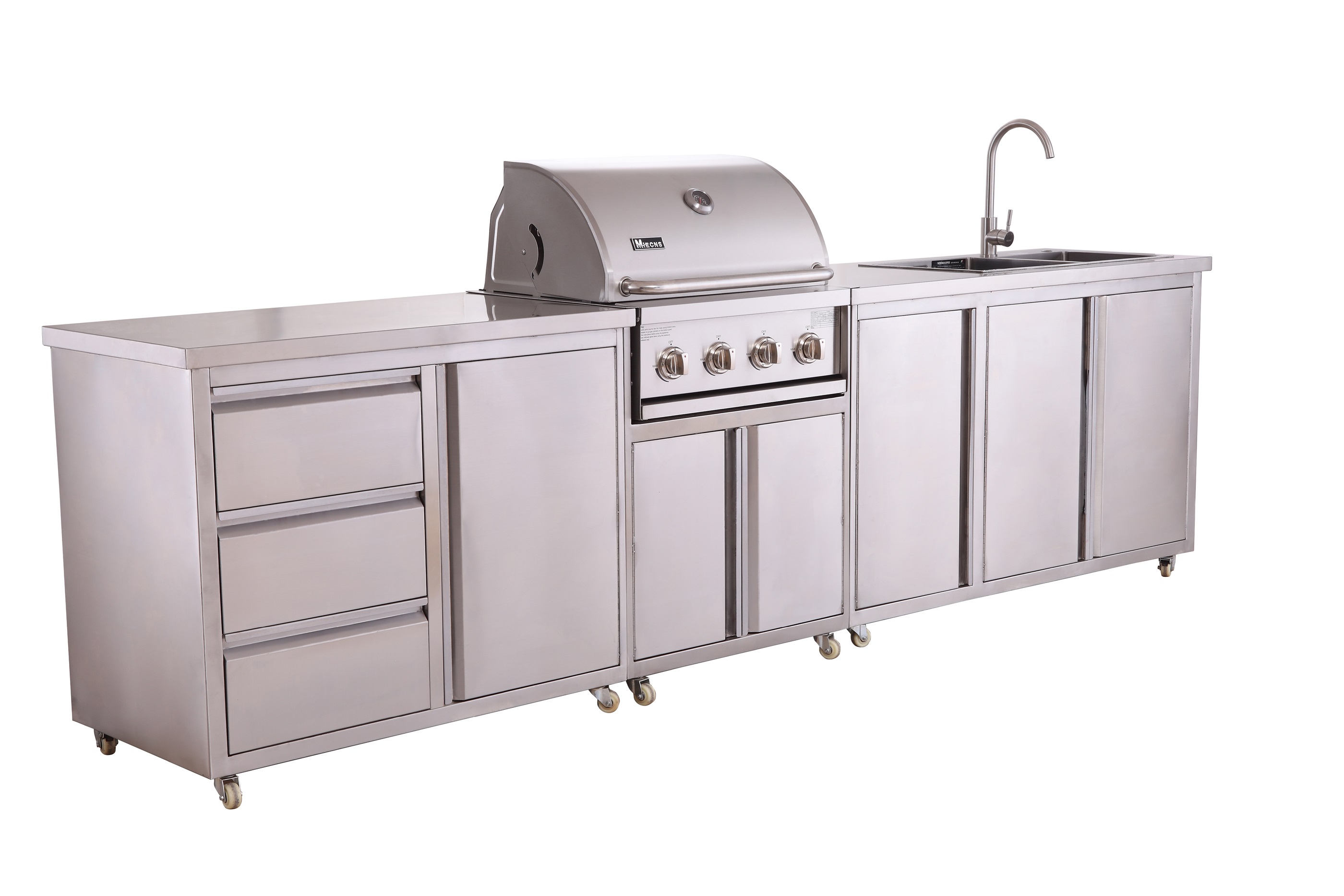 Miecns/美诺仕烧烤厨房不锈钢组合柜 304不锈钢 户外不锈钢烧烤炉
