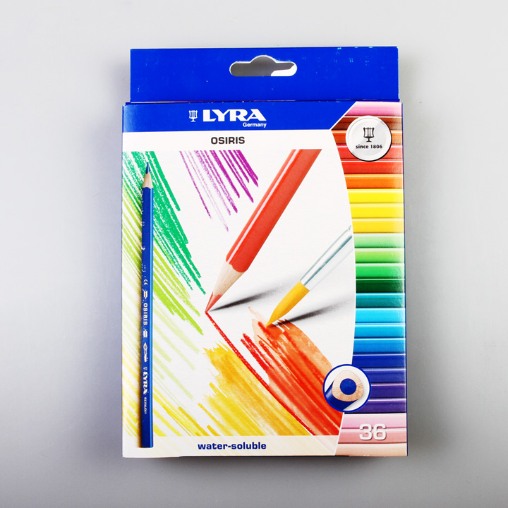 德国进口艺雅LYRA 36色水溶性彩色铅笔 内含笔刷 可代替普通彩铅