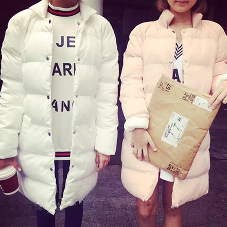 2015新款冬款韩版女款羽绒服外套中长款加厚斗篷纯色学生棉服包邮