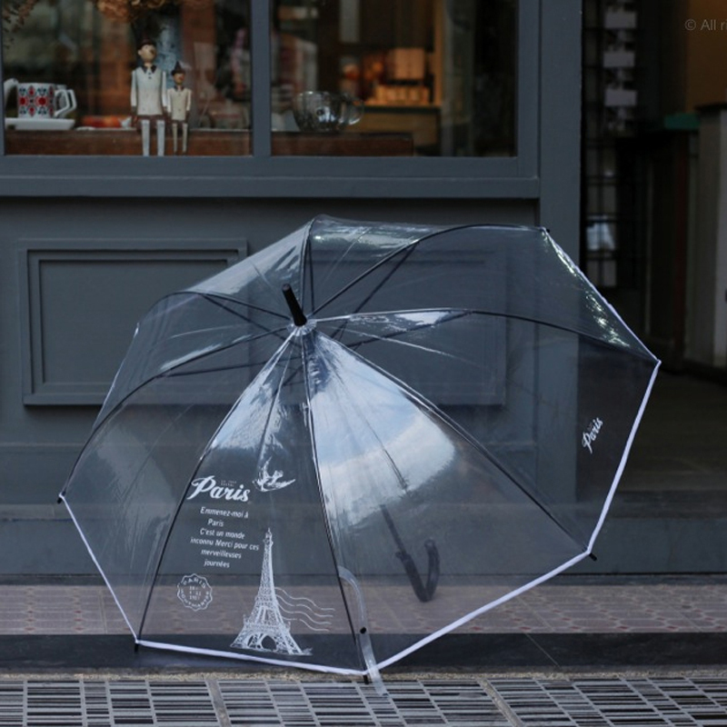 zuomee创意超大成人男女环保伞透明雨伞加厚小清新长柄透明伞