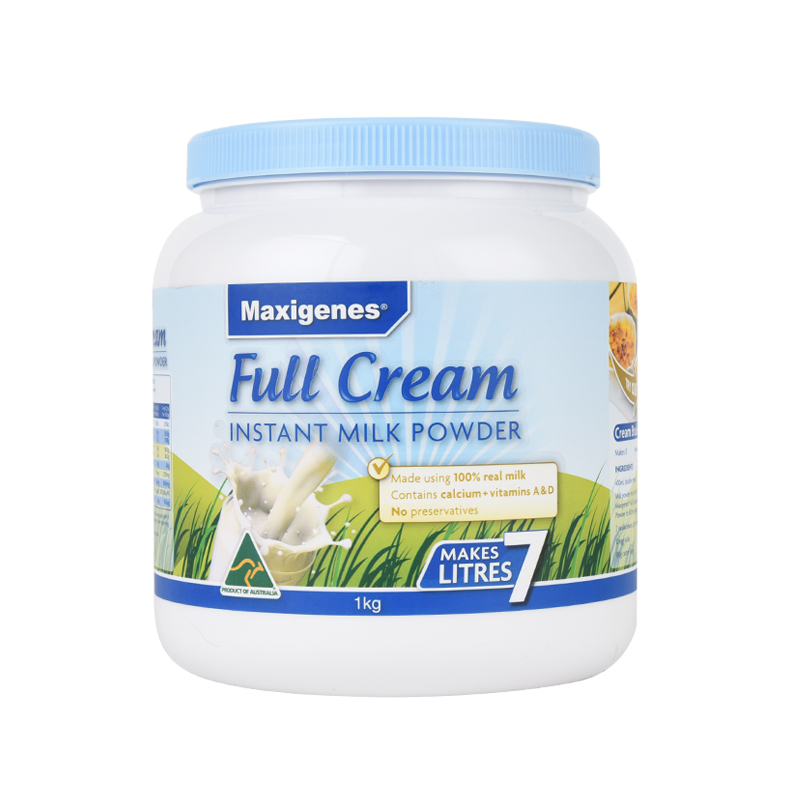 澳洲直邮海外代购Maxigenes Full Cream 成人全脂奶粉 蓝胖子 1kg