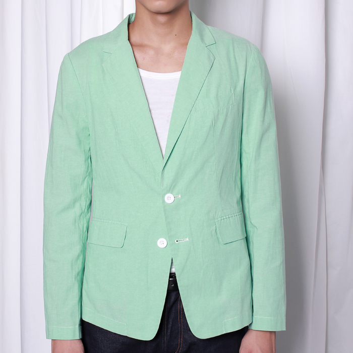 坐标独家设计秋冬新款男士英伦风格时尚休闲宽松舒适绿色西装外套