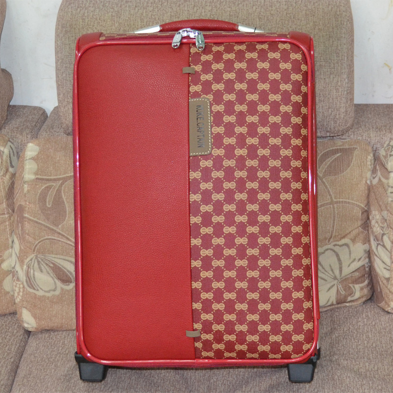 复古结婚箱子红色PU皮箱拉杆箱旅行箱行李箱新娘嫁妆箱16寸20寸22