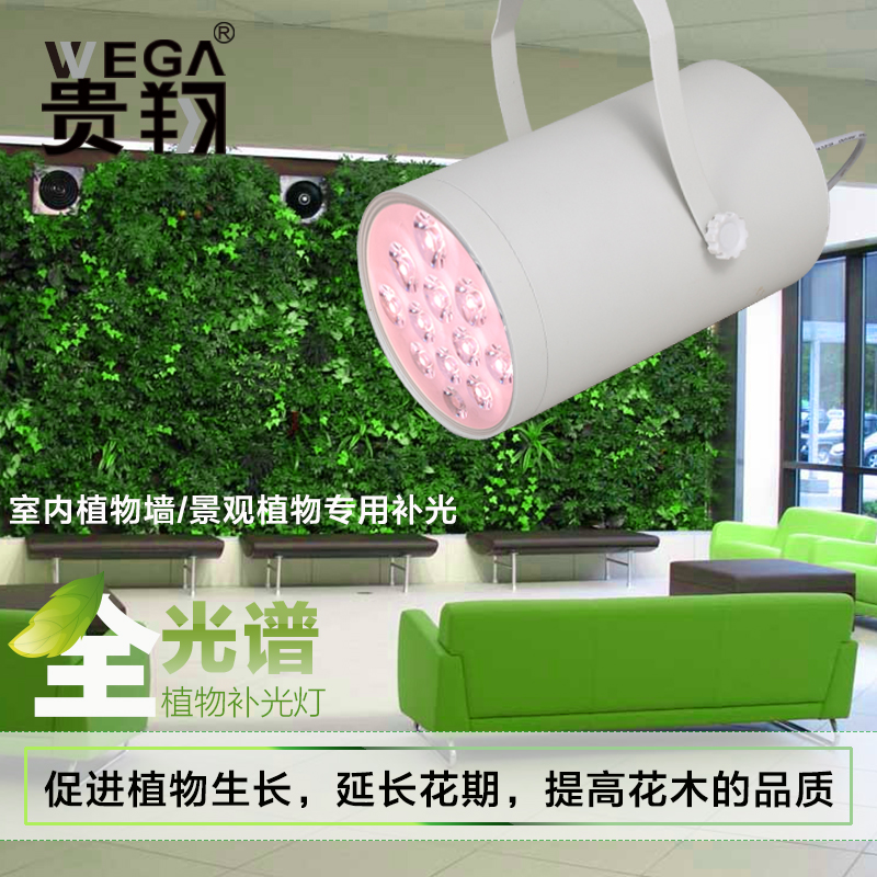 贵翔LED植物生长补光灯 室内植物墙办公桌花卉多肉兰花补光轨道灯