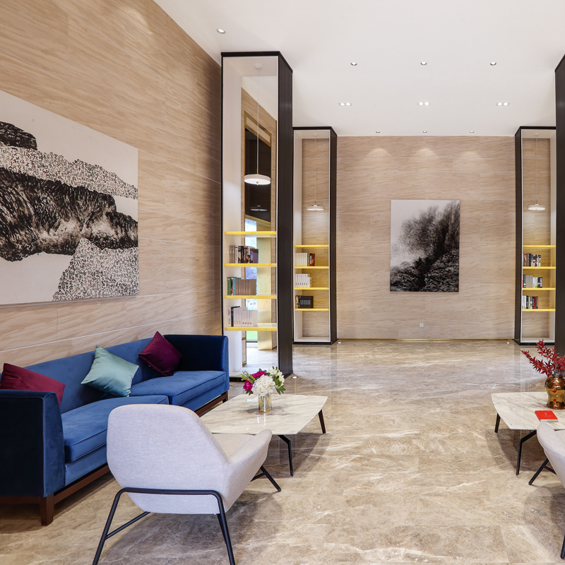 售楼洽谈处新中式现代沙发酒店家具洽谈区卡座实木欧式接待椅定制