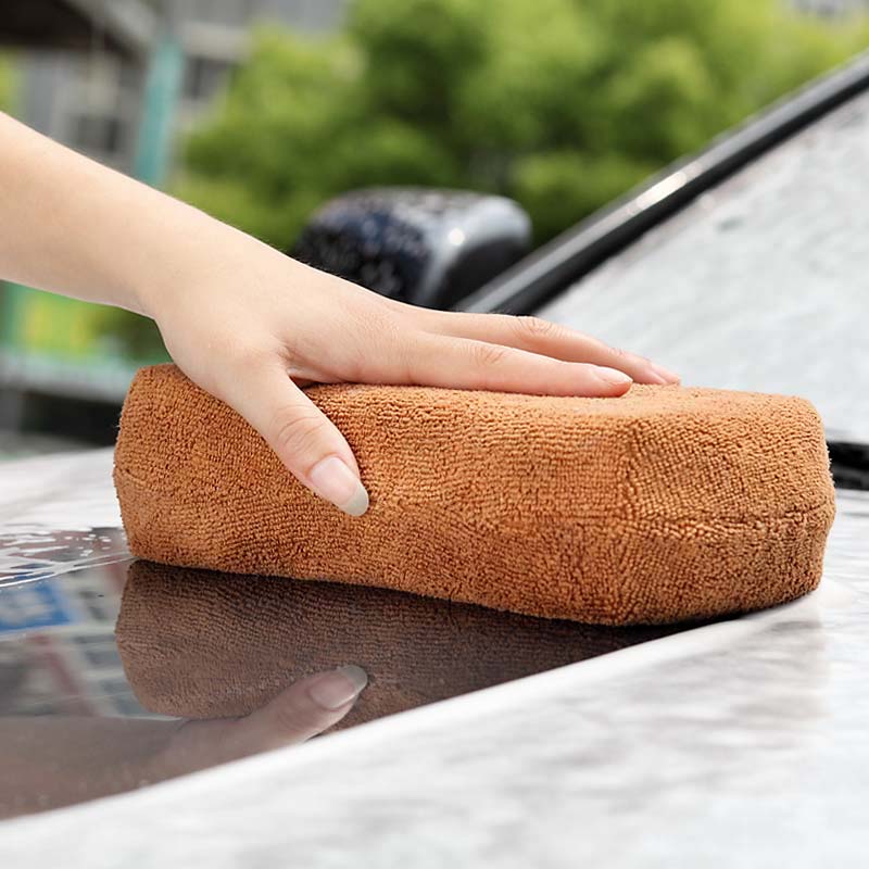 易可  超细纤维海棉块 汽车洗车用品 打蜡海绵块 超大超厚实