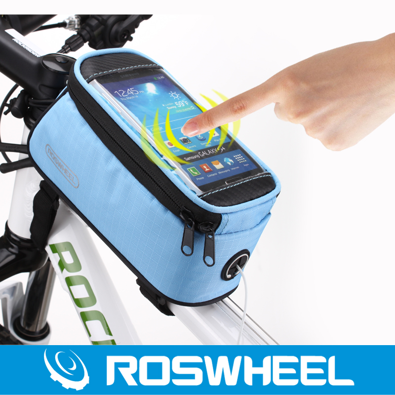 乐炫roswheel自行车触屏手机包马鞍上管公路车山地车前包骑行装备