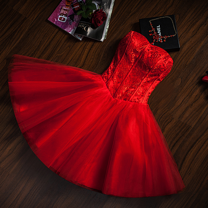 2015新款敬酒服短款新娘结婚礼服红色宴会晚礼服时尚订婚礼服女