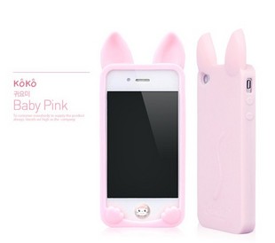 苹果6手机壳 iPhone 6手机壳 韩版粉色猫咪可爱猫耳朵kokocat