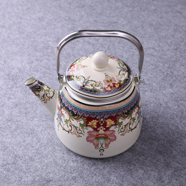 特价15款超有质感搪瓷手工彩绘烧水壶茶壶凉水壶可加热烧水壶