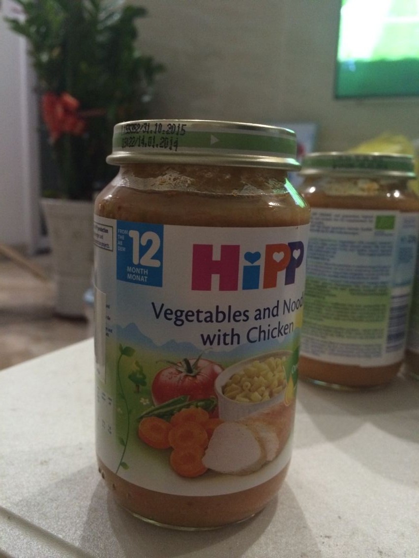 香港代购喜宝HIPP有机蔬菜鸡肉伴面条220g 12个月以上
