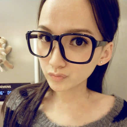 最新韩版潮男女款无镜片眼镜架眼睛大框眼镜框非主流豹纹黑框近视