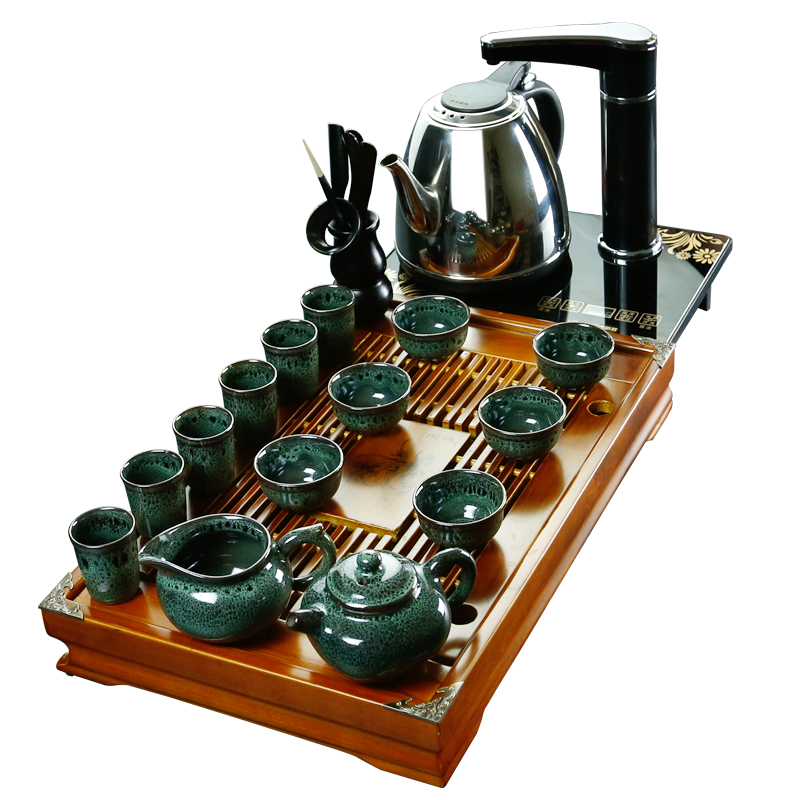 常生源宜兴紫砂茶具套装特价整套功夫茶具电磁炉实木茶盘fNXENQcd