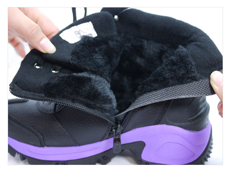 不倒翁防滑鞋正品 中老年高帮冬款棉鞋 加绒 雪地厚底保暖