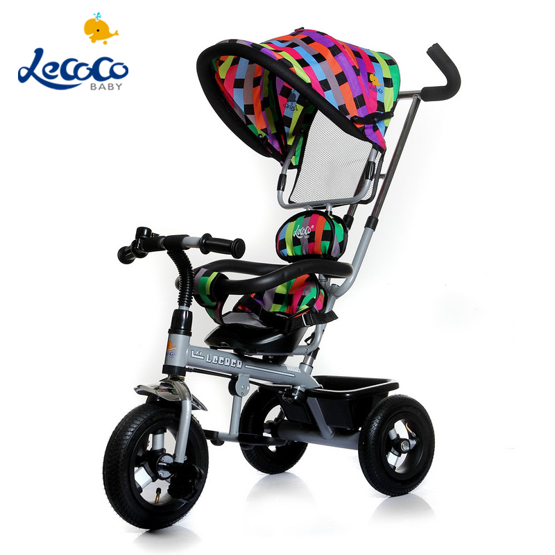 Lecoco三轮轻便婴儿推车伞车儿童宝宝索菲充气轮