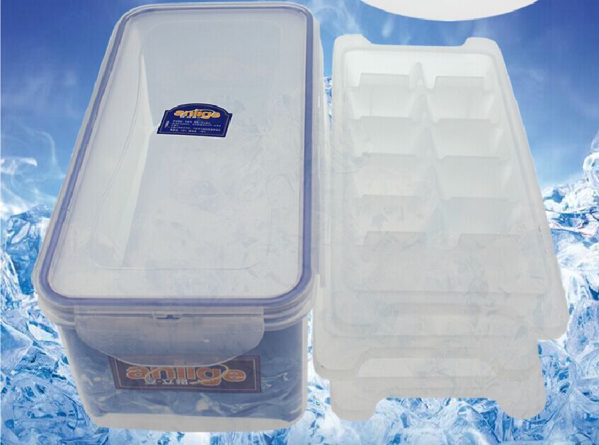 安立格3.25L创意冰模制冰块模具制冰盒带盖全密封三层冰格保鲜盒