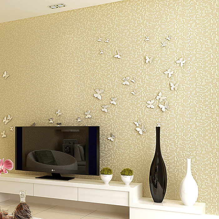 现代简约客厅壁纸 亚麻素色纯色深色书房电视背景墙装修墙纸