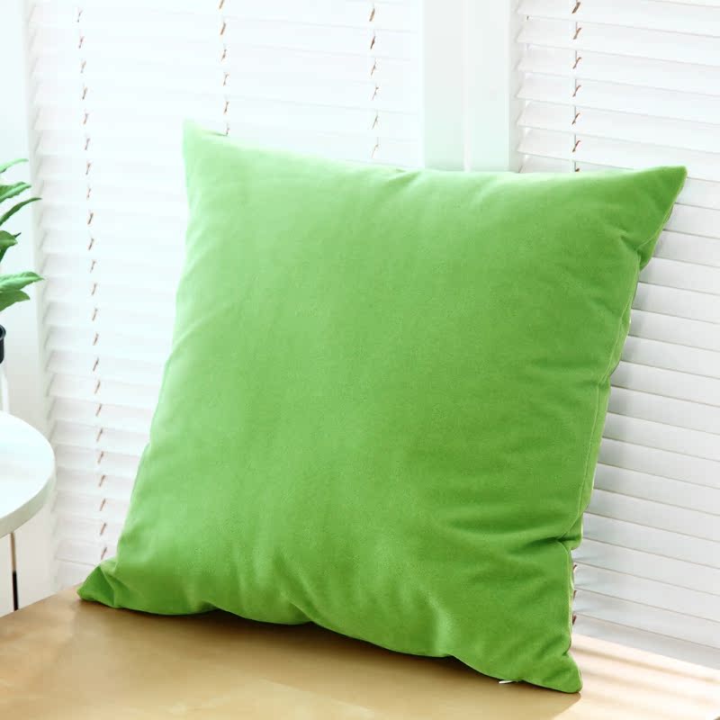 新款素色沙发抱枕植绒纯色靠垫套靠枕含芯汽车抱枕含芯特价包邮