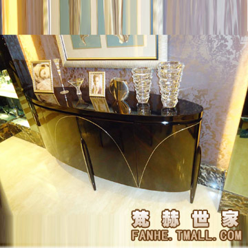 梵赫 FX051 上海 后现代 餐边柜 餐厅 装饰柜 烤漆 黑檀 定制