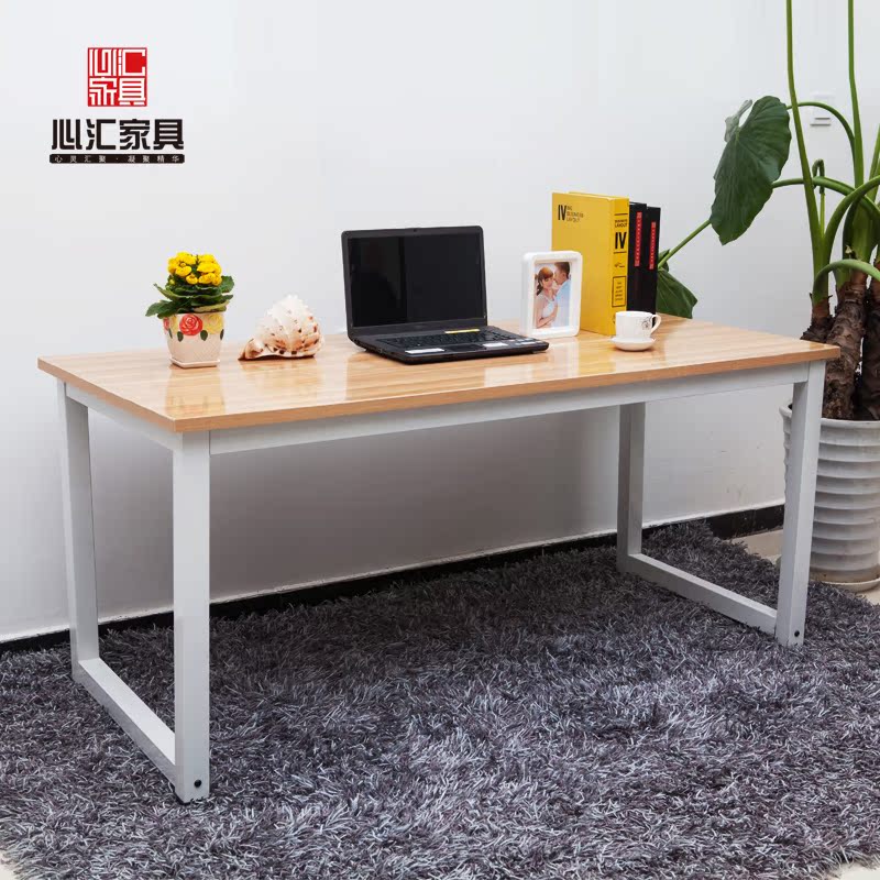心汇 简易书桌电脑桌钢木书桌电脑桌台式简约现代书桌办公桌子