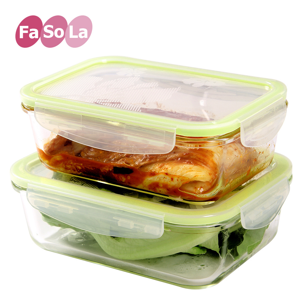 FaSoLa保鲜盒  耐热玻璃盒 微波冷藏冷冻密封盒