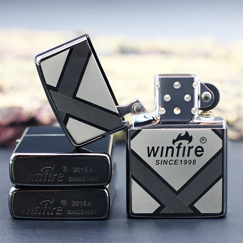 winfire兴丰男士打火机纯铜老式复古防风煤油个性创意潮超薄火机