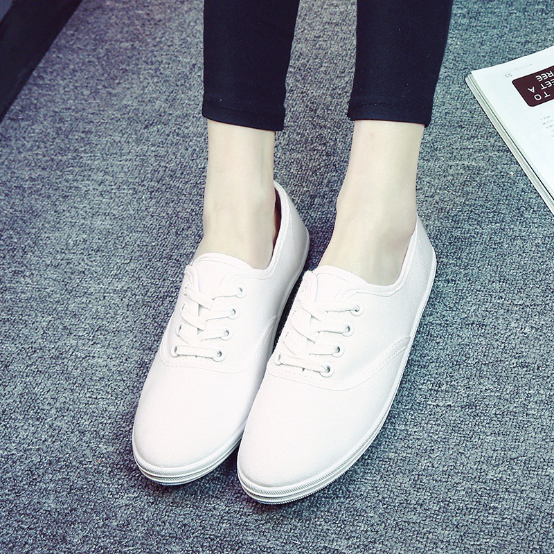 2016夏季新款热卖白色帆布鞋女韩版低帮白色体操鞋学生鞋