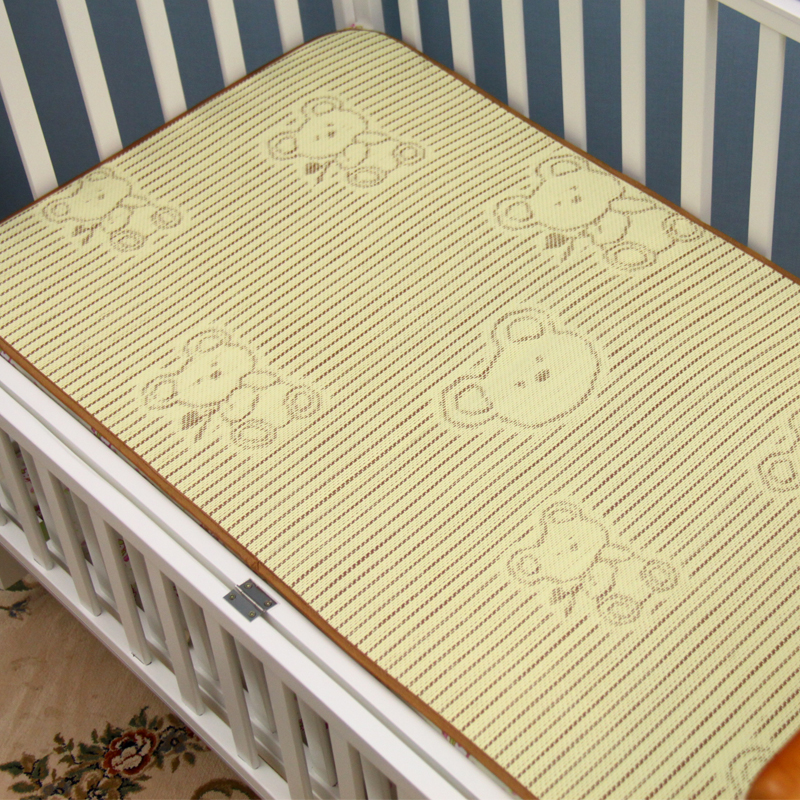 壹零年代婴儿凉席 亚麻竹炭透气吸汗抗菌宝宝凉席 童床婴儿床凉席