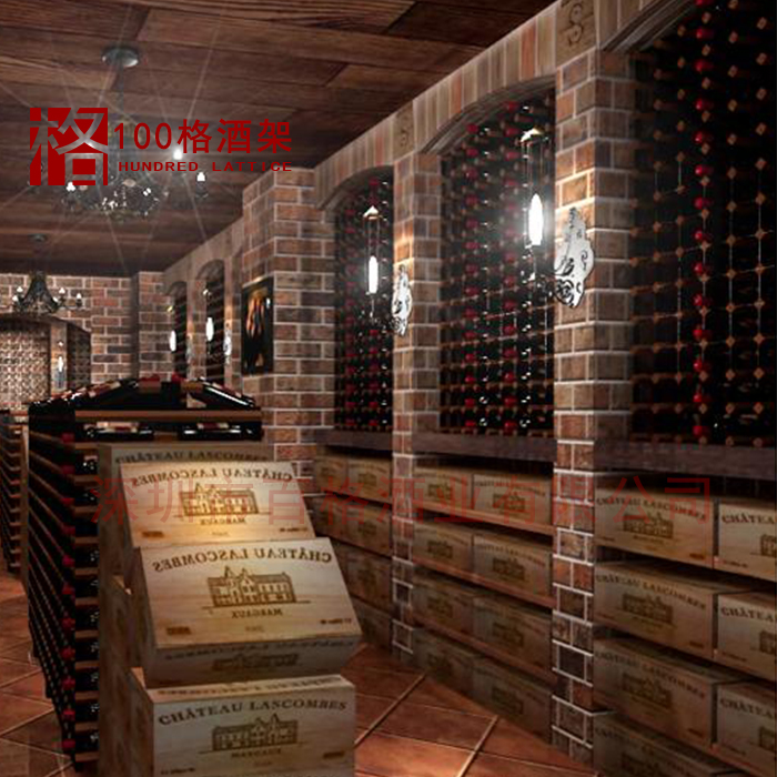 地窖酒架定做榉木实木专业储藏展示欧式高端简约实用经典格子酒架