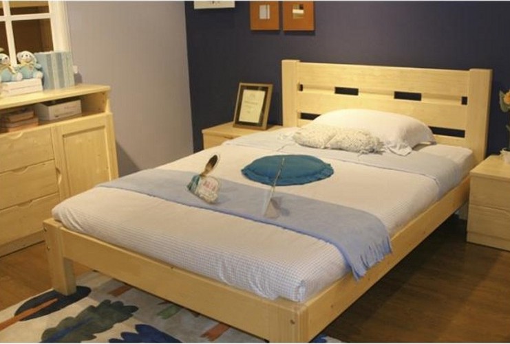 特价实木床双人床 松木床 青少年床儿童床1.2米1.5米1.8米可定制