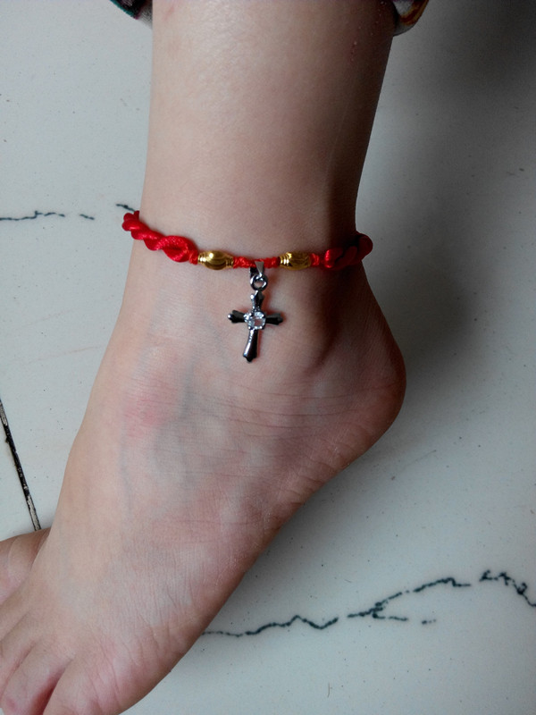 包邮2015年新款镀金转运珠十字架编织红绳手链 手链红绳 脚链女