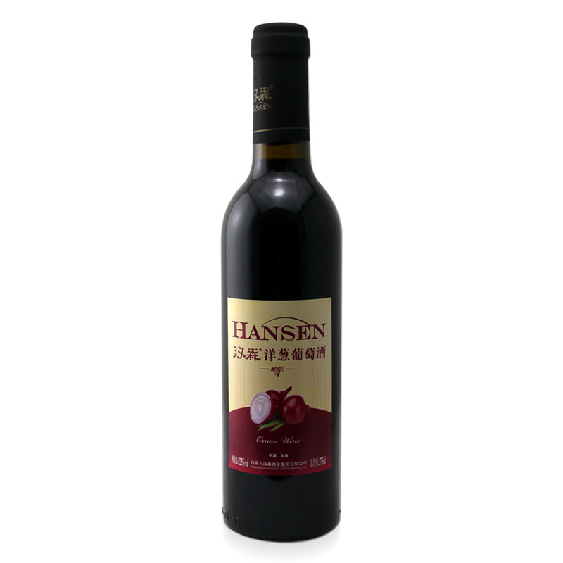 汉森洋葱葡萄酒 国产红酒半干型葡萄酒 375ML瓶装