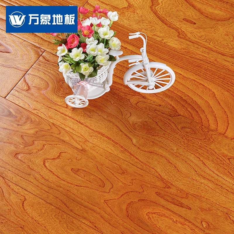 万象实木复合地板 15mm榆木大浮雕多层实木家用地板 厂家直销