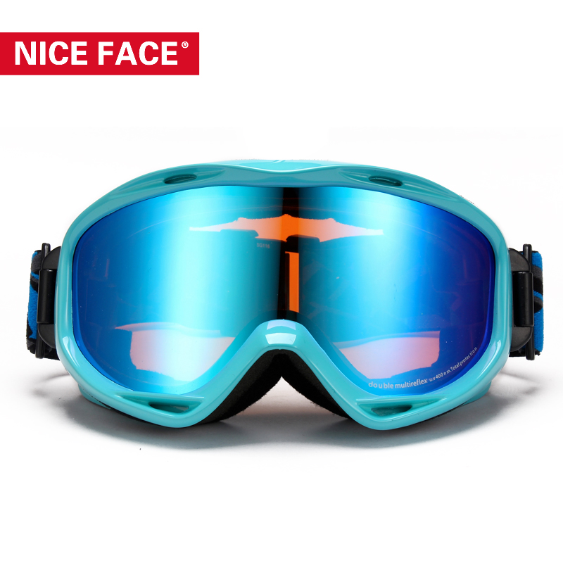 niceface滑雪眼镜大柱面大视野男女滑雪镜双层防雾可卡近视镜266