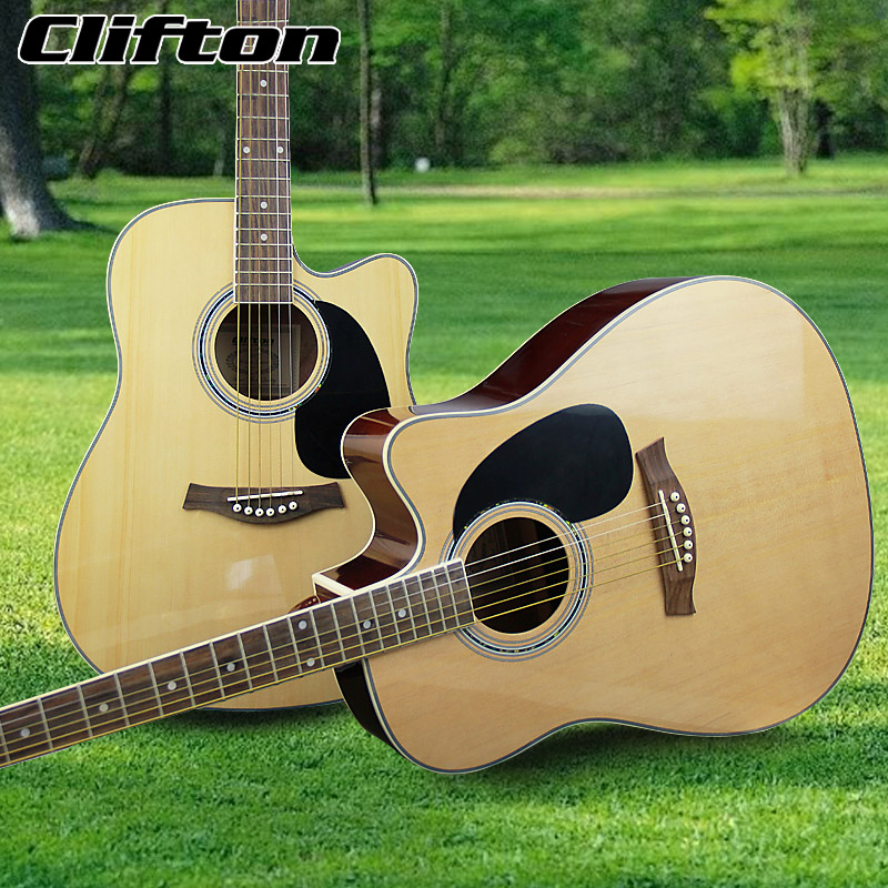 德国 Clifton 品牌 38英寸/41英寸初学入门缺角民谣木吉他