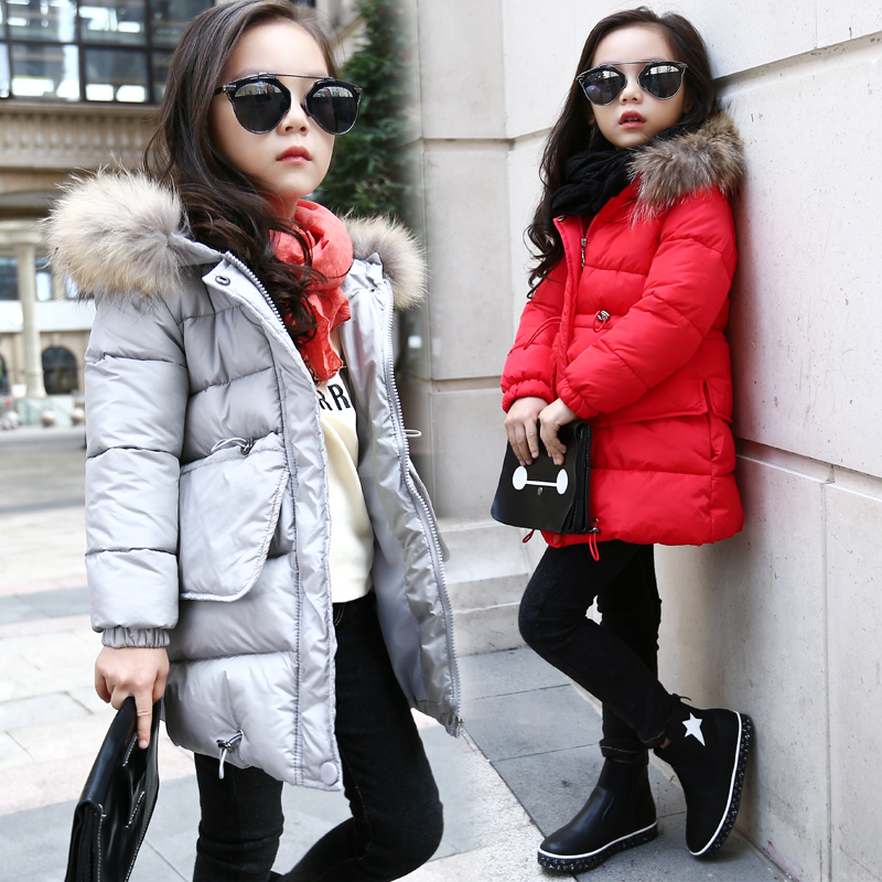 童装2015冬装新款女童棉衣外套中长款加厚冬季韩版中大童棉袄外套