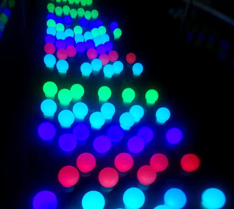 LED七彩球泡节能灯泡E27彩色装饰电灯泡