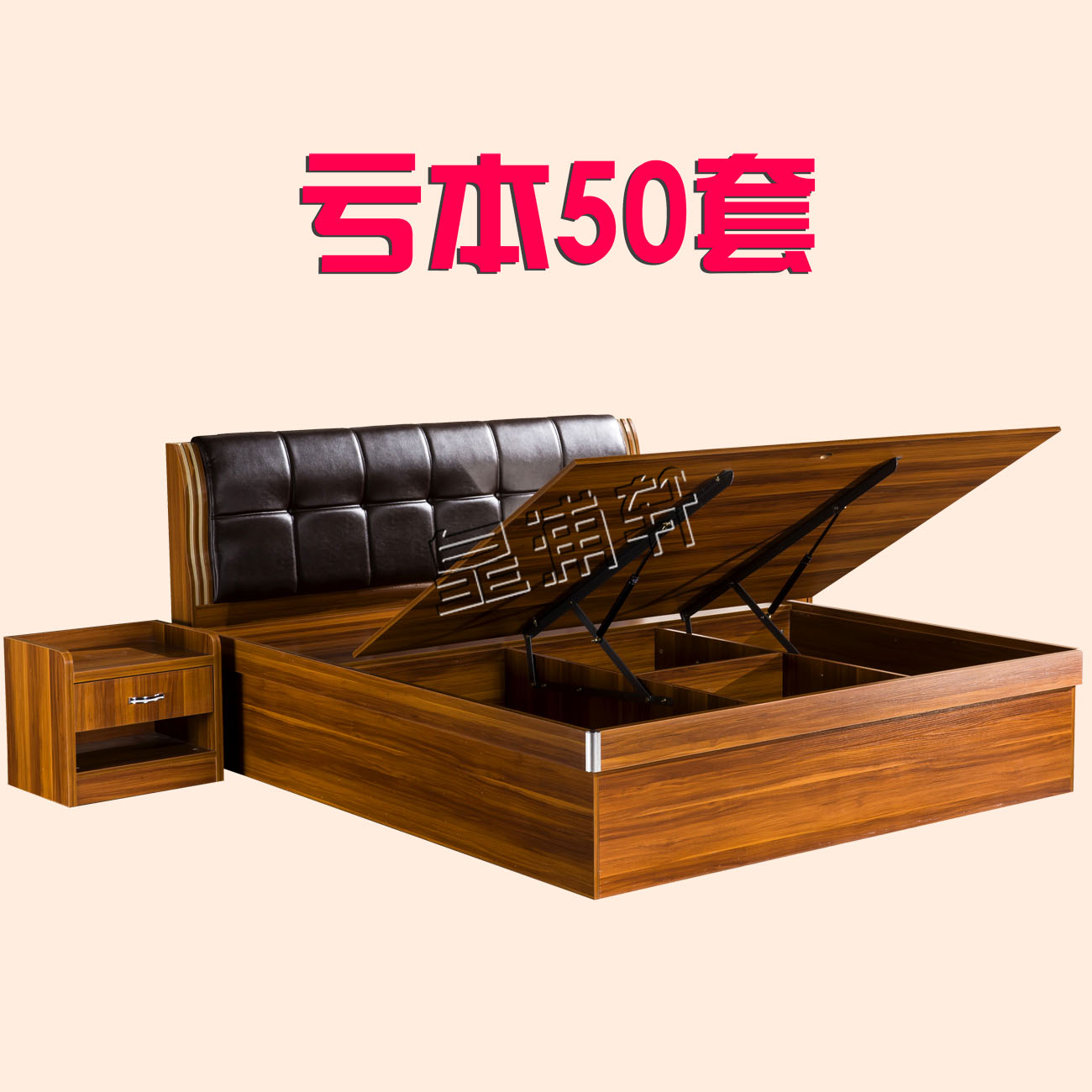 木质储物床气动高箱床多功能1.2 1.5 1.8米单人双人床现代板式床