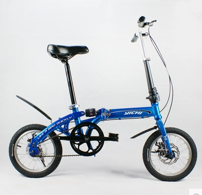 14寸折叠自行车男女学生超轻双碟刹减震成人儿童迷你轮便携单车