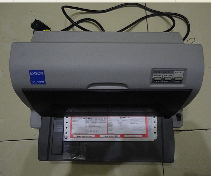 二手爱普生 LQ630K 针式快递单打印机 平推票据打印机 连打