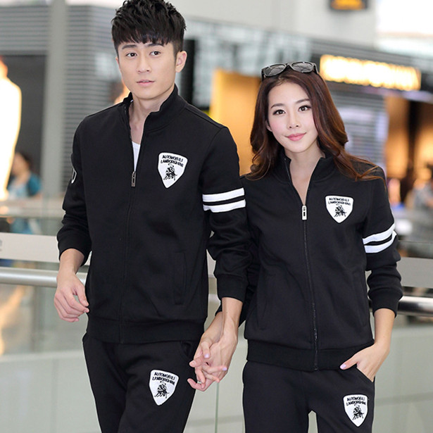 2016秋冬季情侣两件套修身显瘦运动服韩版秀选运动套装