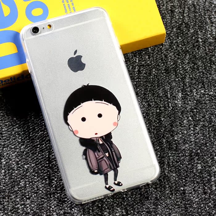 超薄创意iphone6手机壳 可爱苹果6plus硅胶保护套tpu卡通软外壳潮