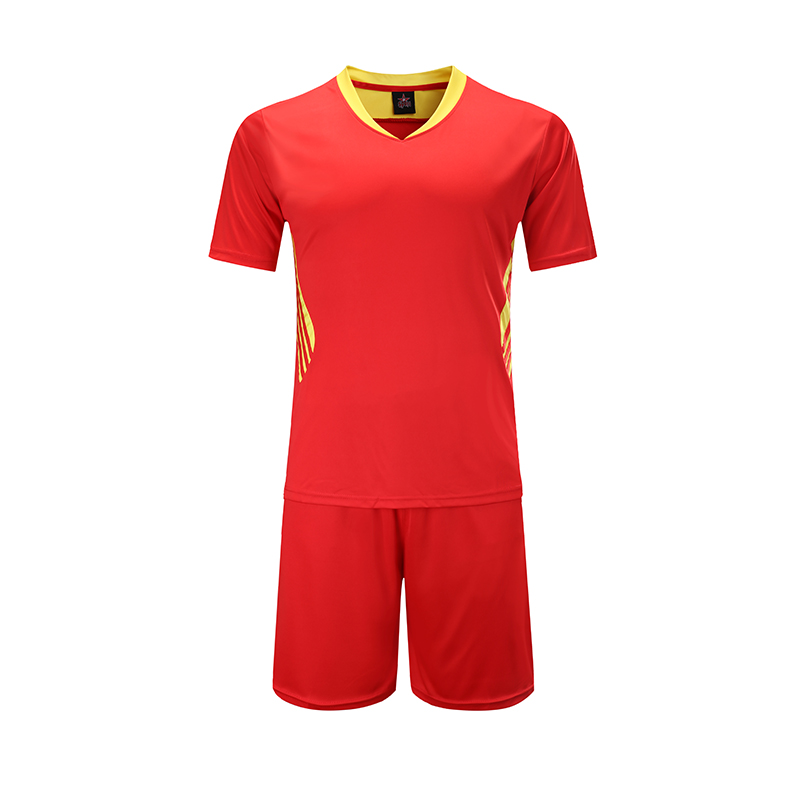 2016新款定制短袖足球服套装比赛服个性印字号对抗训练服光板球衣