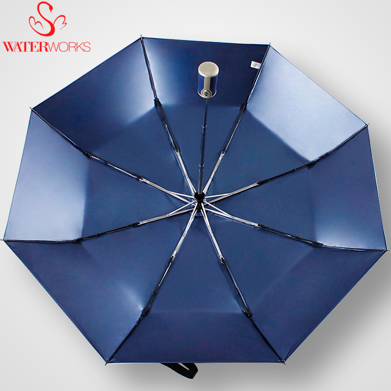 水艺品雨伞 三折自动伞折叠男士超大雨伞创意防晒遮阳晴雨两用伞