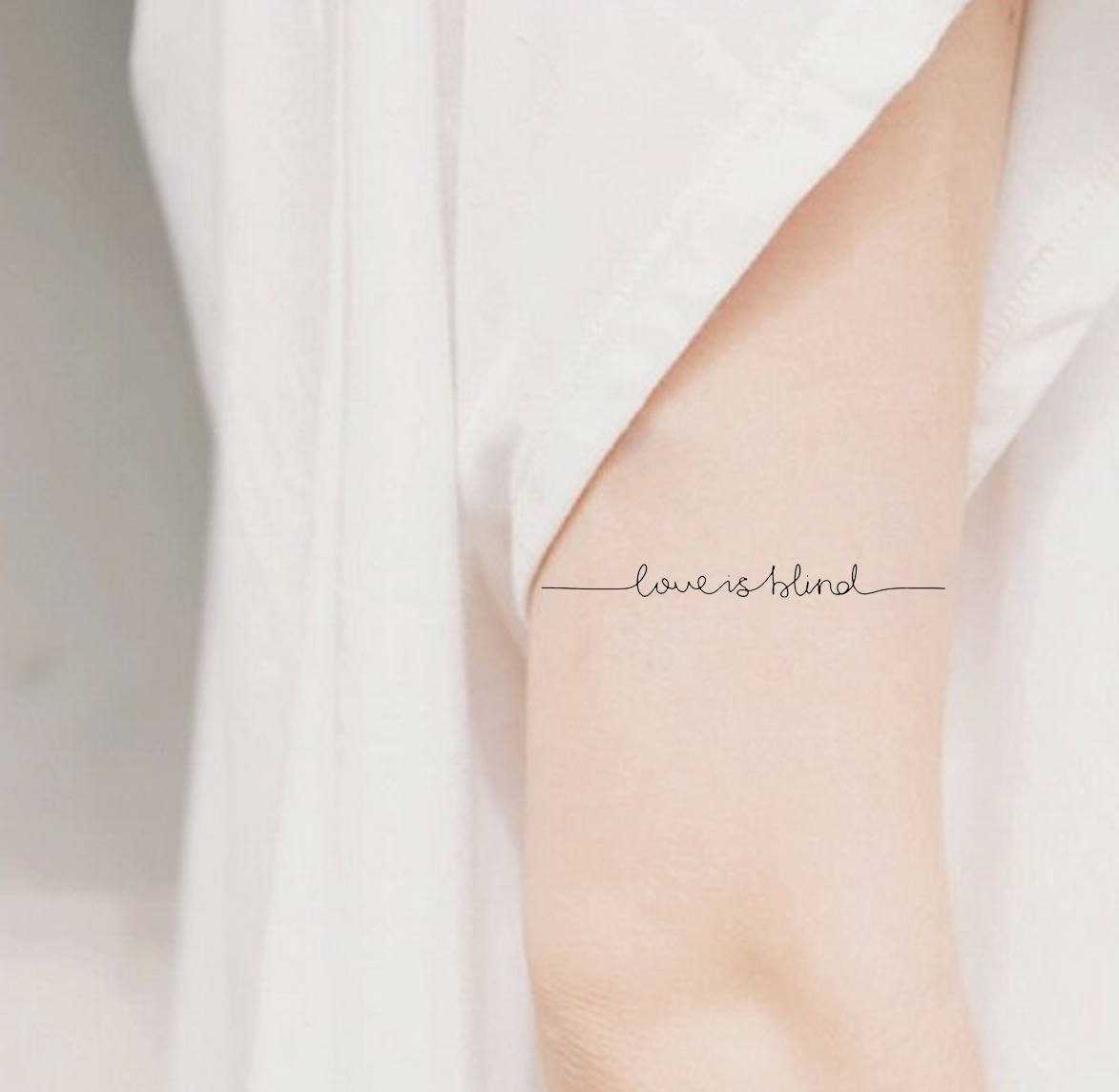 原创防水韩国纹身贴英文持久爱的盲目的小清新字母防水女纹身贴纸