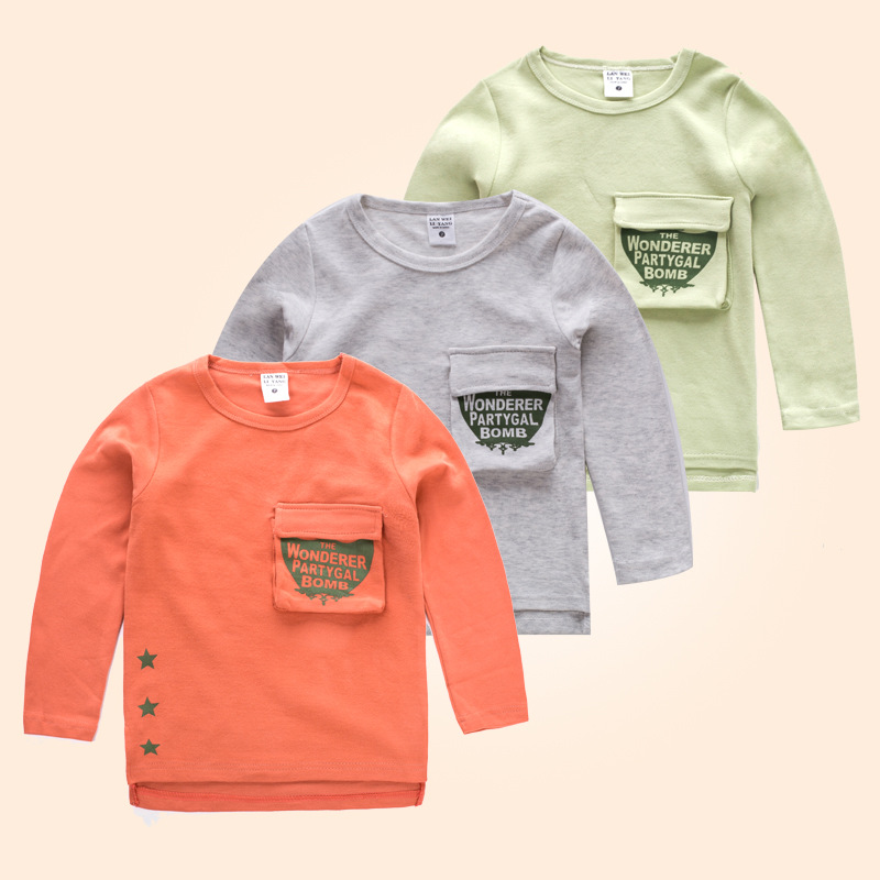 2015春季宝宝童装中小童纯棉t恤套头衫打底男童长袖T恤 包邮
