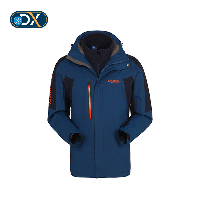 DX非凡探索冲锋衣男三合一两件套防水透气户外冬季外套保暖登山服